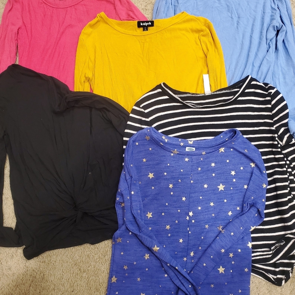 Old Navy Yellow and Pink 3/4 Sleeve Tees